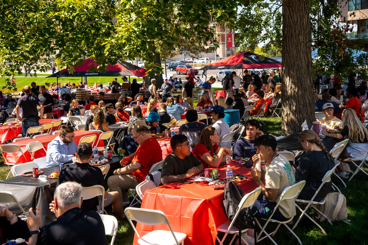 Students at CECH BBQ