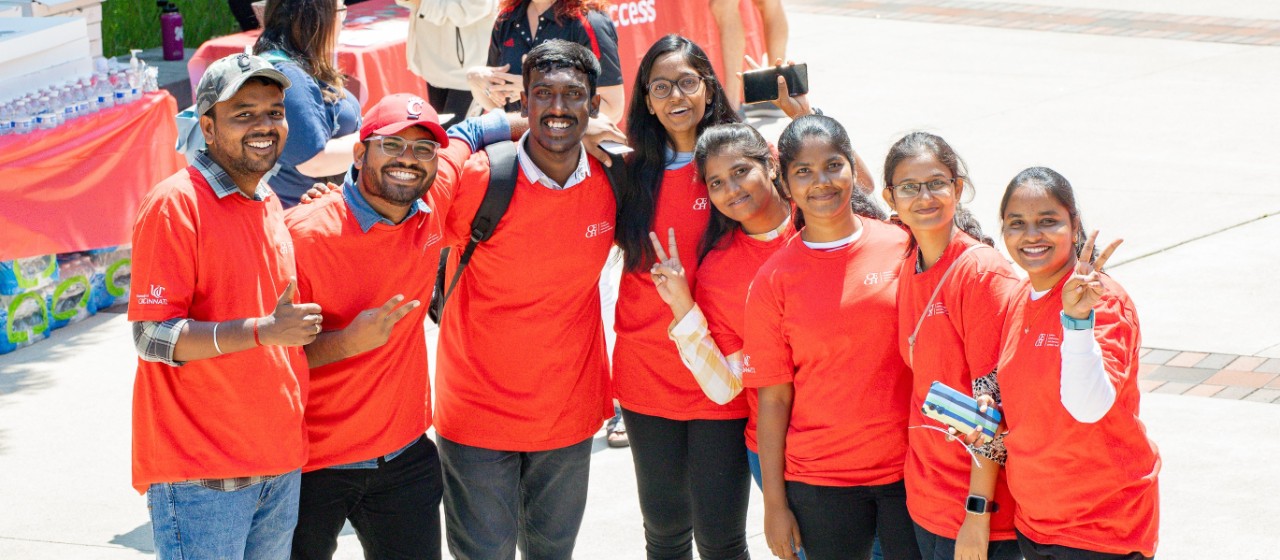 Group of students at the CECH college day carnival 