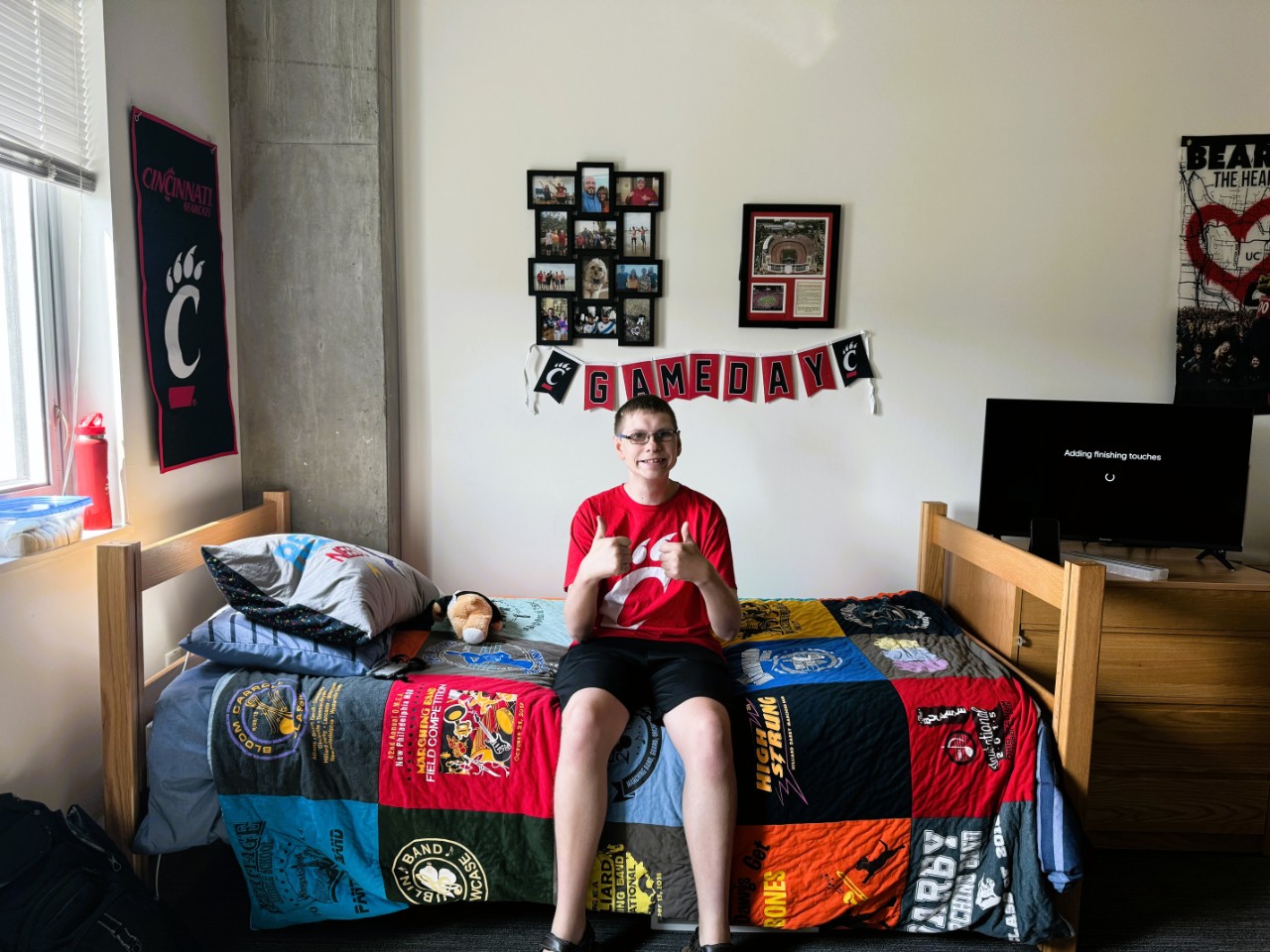 TAP Student in UC Dorm Room