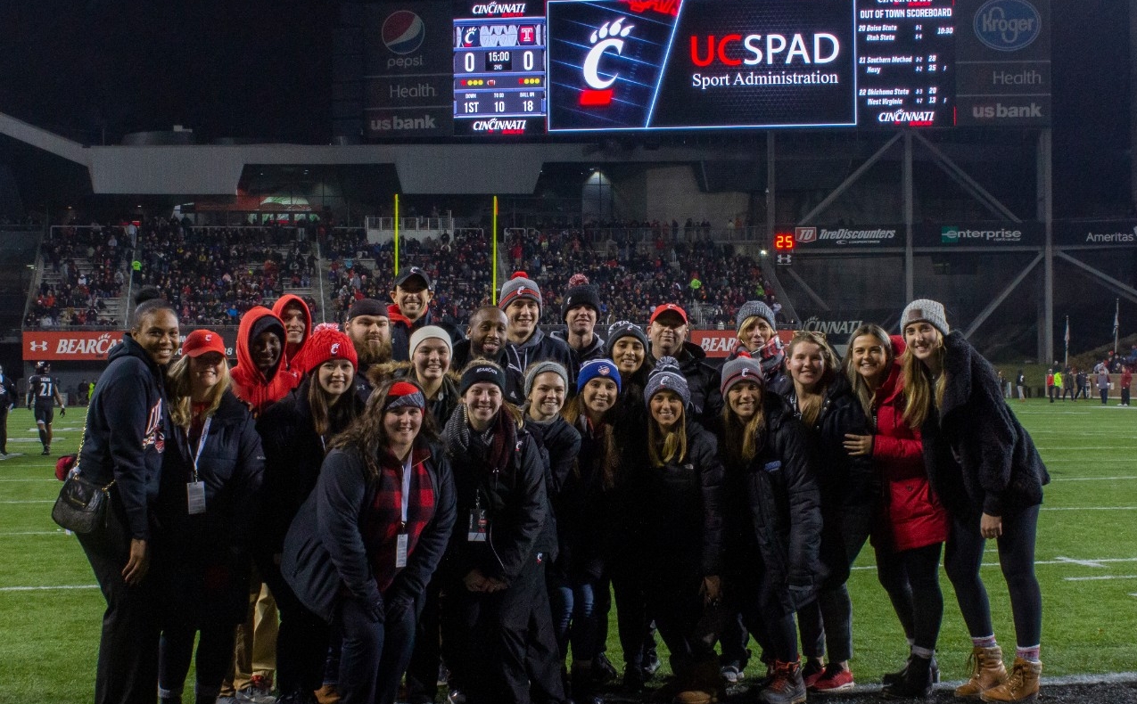 SPAD Students at UC Bearcats field