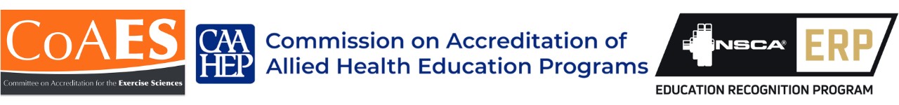 BS in Exercise Science Accreditation Logos