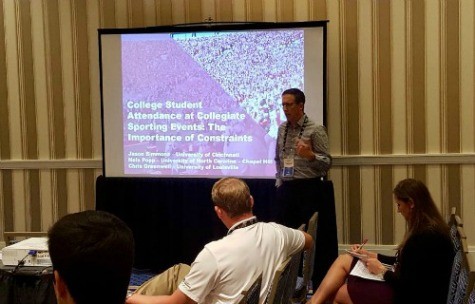 Dr. Jason Simmons presents at National Association of Collegiate Marketers of Athletics (NACMA) convention